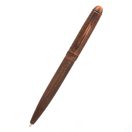 099 Luxury Pen High Quality OEM Logo Customized Etched Designs Red Bronze Ballpoint Pen